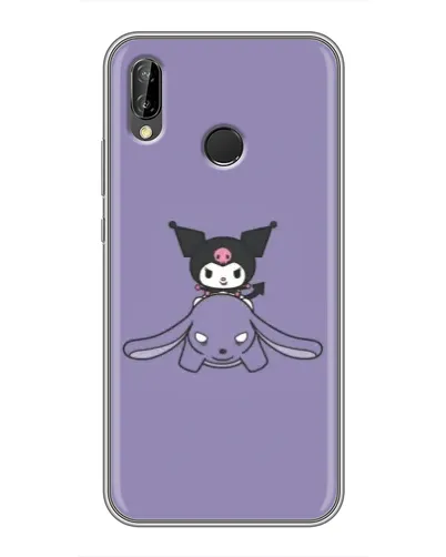 Чехол для Huawei Honor 10 Lite с картинкой «Kuromi на лиловом фоне» Чехол для Huawei Honor 10 Lite с картинкой «Kuromi на лиловом фоне»
