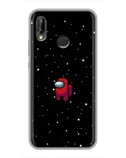 Чехол для Huawei Honor 10 Lite с картинкой «Красный Among Us»