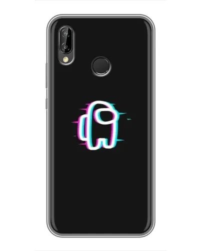 Чехол для Huawei Honor 10 Lite с картинкой «Among Us неон»