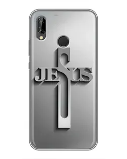 Чехол для Huawei Honor 10 Lite с картинкой «Металлический крест Jesus» Чехол для Huawei Honor 10 Lite с картинкой «Металлический крест Jesus»