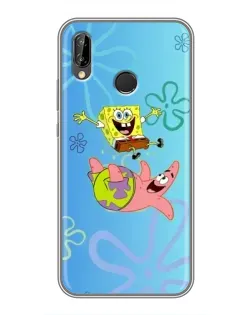 Чехол для Huawei Honor 10 Lite с картинкой «Спанч Боб и Патрик»