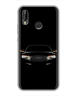 Чехол для Huawei Honor 10 Lite с картинкой «Audi — ночной контур»