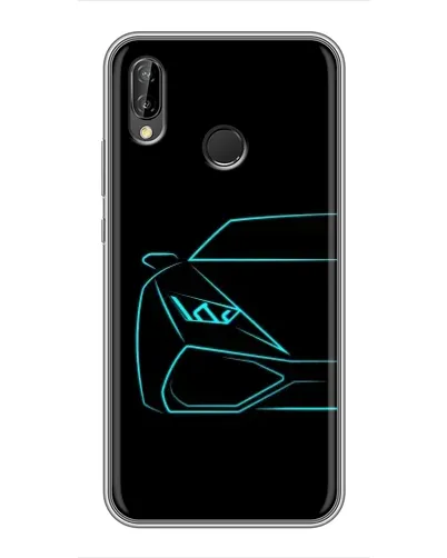 Чехол для Huawei Honor 10 Lite с картинкой «Голубой силуэт Lamborghini» Чехол для Huawei Honor 10 Lite с картинкой «Голубой силуэт Lamborghini»