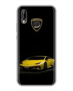 Чехол для Huawei Honor 10 Lite с картинкой «Lamborghini желтый акцент»