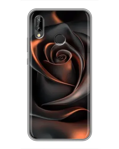 Чехол для Huawei Honor 10 Lite с картинкой «Шелковая черная роза»