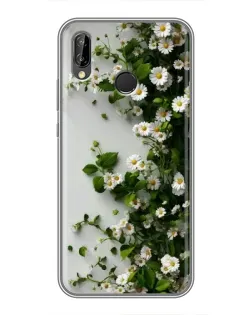 Чехол для Huawei Honor 10 Lite с картинкой «Ветка мелких белых цветов»