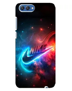 Чехол для Huawei Honor 10 (COL-AL00) с картинкой «Огненный логотип Nike»