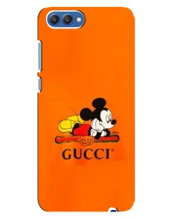 Чехол для Huawei Honor 10 (COL-AL00) с картинкой «Микки Маус Gucci — оранж»