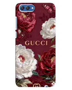 Чехол для Huawei Honor 10 (COL-AL00) с картинкой «Gucci — бордовые розы»