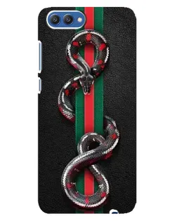Чехол для Huawei Honor 10 (COL-AL00) с картинкой «Gucci — змея на полосе»