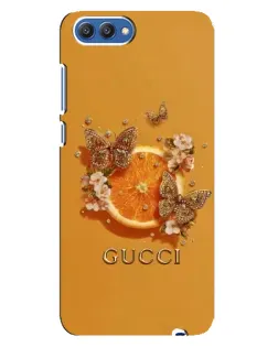 Чехол для Huawei Honor 10 (COL-AL00) с картинкой «Gucci — золотые бабочки»