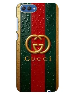 Чехол для Huawei Honor 10 (COL-AL00) с картинкой «Gucci — фирменная полоса и золото»