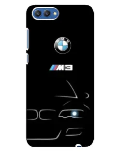 Чехол для Huawei Honor 10 (COL-AL00) с картинкой «Минималистичный принт BMW M3»