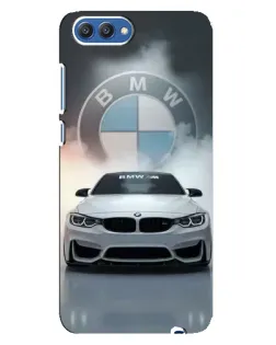 Чехол для Huawei Honor 10 (COL-AL00) с картинкой «BMW в белом дыму»