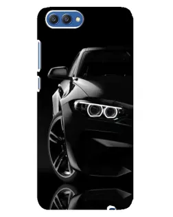 Чехол для Huawei Honor 10 (COL-AL00) с картинкой «Черная BMW — профиль»