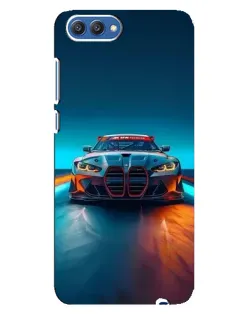 Чехол для Huawei Honor 10 (COL-AL00) с картинкой «BMW — огни неона»