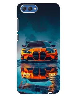 Чехол для Huawei Honor 10 (COL-AL00) с картинкой «BMW — золотая эмблема»