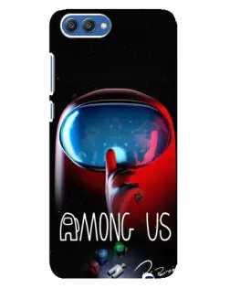 Чехол для Huawei Honor 10 (COL-AL00) с картинкой «Красный импостер — макро» Чехол для Huawei Honor 10 (COL-AL00) с картинкой «Красный импостер — макро»