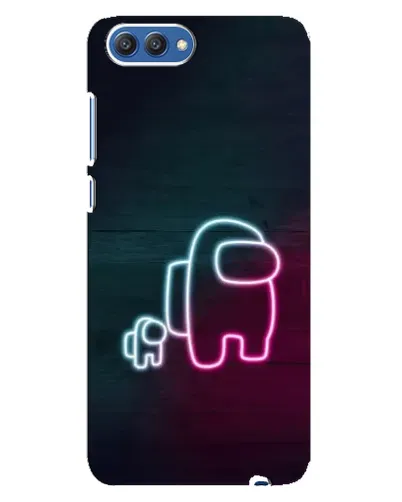 Чехол для Huawei Honor 10 (COL-AL00) с картинкой «Among Us неон-арт» Чехол для Huawei Honor 10 (COL-AL00) с картинкой «Among Us неон-арт»