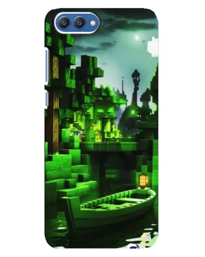 Чехол для Huawei Honor 10 (COL-AL00) с картинкой «Minecraft лесной пейзаж»