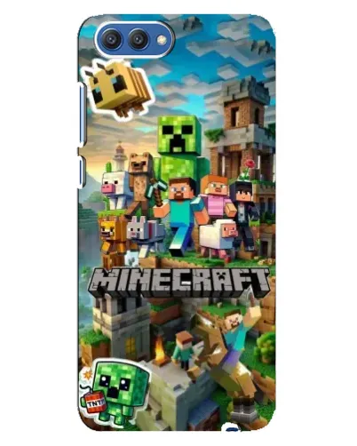 Чехол для Huawei Honor 10 (COL-AL00) с картинкой «Замок Minecraft»