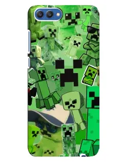 Чохол для Huawei Honor 10 (COL-AL00) з картинкою «Кріпери Minecraft»