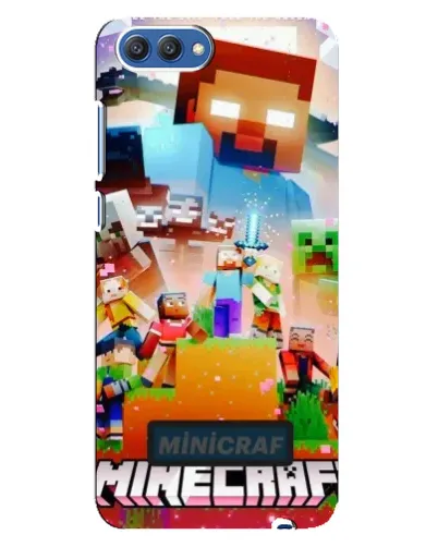 Чехол для Huawei Honor 10 (COL-AL00) с картинкой «Minecraft герои игры»