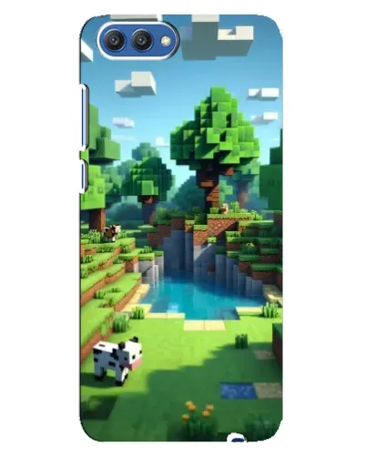 Чехол для Huawei Honor 10 (COL-AL00) с картинкой «Minecraft летний день»