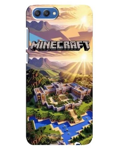 Чехол для Huawei Honor 10 (COL-AL00) с картинкой «Minecraft панорама»