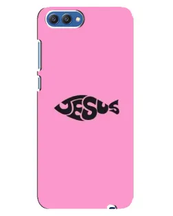 Чохол для Huawei Honor 10 (COL-AL00) з картинкою «Рожевий символ Jesus»