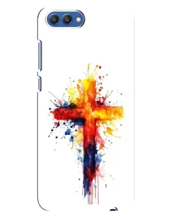 Чохол для Huawei Honor 10 (COL-AL00) з картинкою «Акварельний хрест»