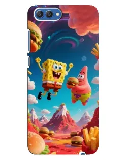 Чехол для Huawei Honor 10 (COL-AL00) с картинкой «Космический фастфуд»