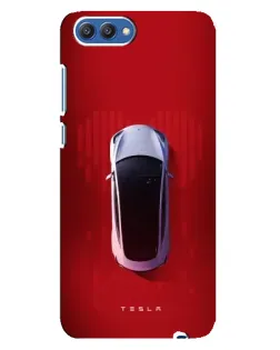 Чехол для Huawei Honor 10 (COL-AL00) с картинкой «Tesla Top View»