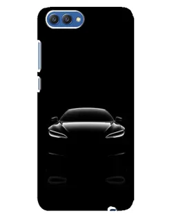 Чехол для Huawei Honor 10 (COL-AL00) с картинкой «Силуэт Tesla Night»