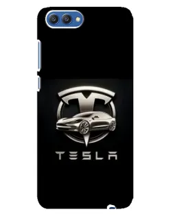 Чохол для Huawei Honor 10 (COL-AL00) з картинкою «Tesla — срібне авто» Чохол для Huawei Honor 10 (COL-AL00) з картинкою «Tesla — срібне авто»