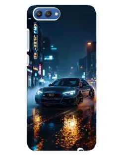 Чехол для Huawei Honor 10 (COL-AL00) с картинкой «Ночной город и Audi»