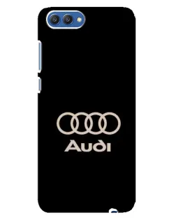 Чехол для Huawei Honor 10 (COL-AL00) с картинкой «Audi — золотой логотип»