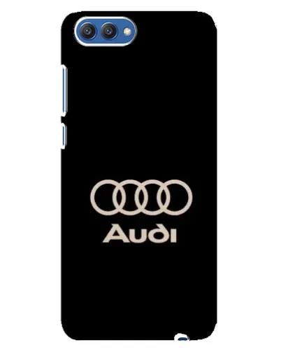 Чехол для Huawei Honor 10 (COL-AL00) с картинкой «Audi — золотой логотип»
