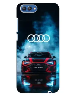 Чехол для Huawei Honor 10 (COL-AL00) с картинкой «Audi Sport — неон»