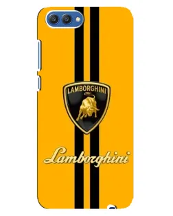 Чехол для Huawei Honor 10 (COL-AL00) с картинкой «Lamborghini Stripe желтый»