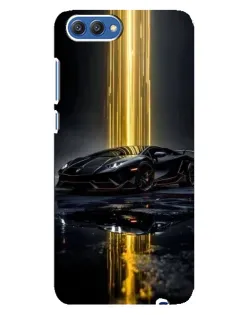 Чехол для Huawei Honor 10 (COL-AL00) с картинкой «Ночной Lamborghini драйв»