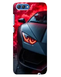 Чехол для Huawei Honor 10 (COL-AL00) с картинкой «Lamborghini красное сияние»