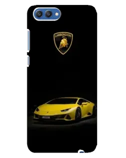 Чехол для Huawei Honor 10 (COL-AL00) с картинкой «Lamborghini желтый акцент»