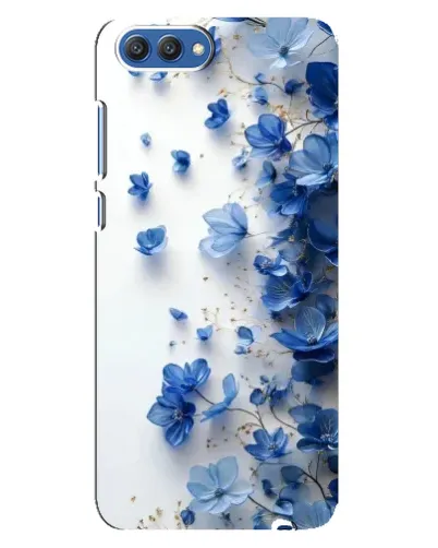 Чехол для Huawei Honor 10 (COL-AL00) с картинкой «Голубой цветочный каскад»