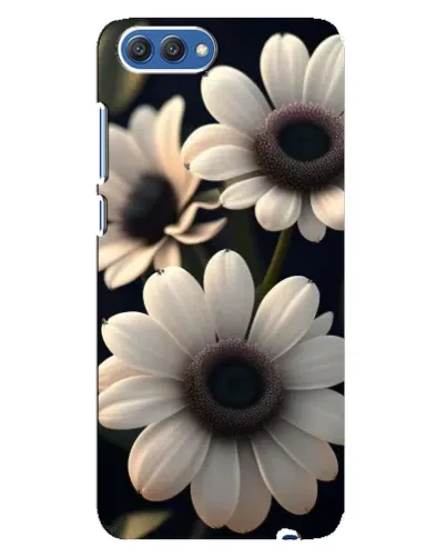 Чехол для Huawei Honor 10 (COL-AL00) с картинкой «Белые маргаритки макро»