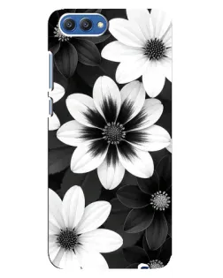 Чехол для Huawei Honor 10 (COL-AL00) с картинкой «Монохромные астры»