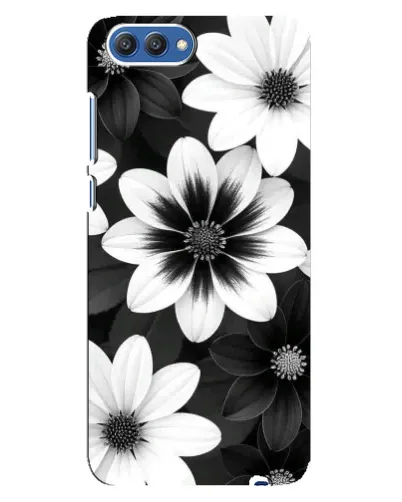 Чехол для Huawei Honor 10 (COL-AL00) с картинкой «Монохромные астры»