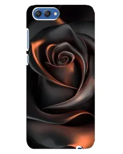 Чехол для Huawei Honor 10 (COL-AL00) с картинкой «Шелковая черная роза»