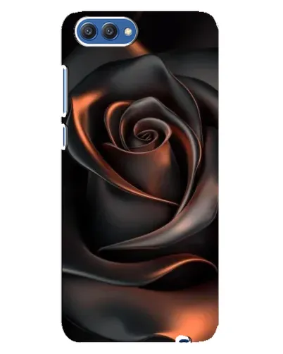 Чехол для Huawei Honor 10 (COL-AL00) с картинкой «Шелковая черная роза»