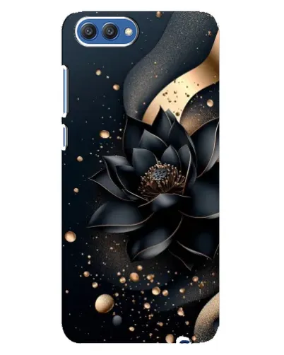 Чехол для Huawei Honor 10 (COL-AL00) с картинкой «Черный лотос»